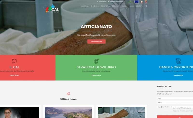 Online il sito del GAL Trentino orientale